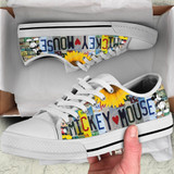 Mickey License Plate Low Top Shoes