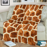 Brown Watercolor Giraffe Pattern Print Blanket KTSR