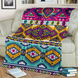 Bright Colors Aztec Pattern Print Blanket KTSR