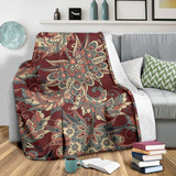 Brick Floral Bohemian Pattern Print Blanket KTSR