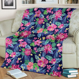 Blossom Tropical Flower Pattern Print Blanket KTSR