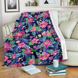 Blossom Tropical Flower Pattern Print Blanket KTSR