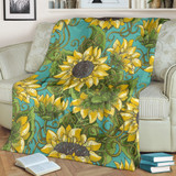 Blooming Sunflower Pattern Print Blanket KTSR