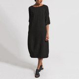 Casual Solid Color Loose Maxi Dress