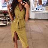 Summer Women Sexy V-Neck Sleeveless Holiday Party Dresses