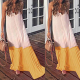 Temperament Loose V-Neck Spliced Dress