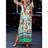 Women's Fashion Printed Sleeveless Dress