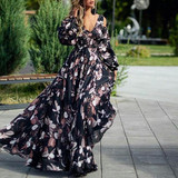 Women Floral Printed Evening Party Mixi Dresses