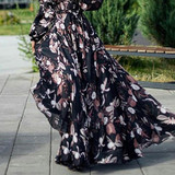 Women Floral Printed Evening Party Mixi Dresses