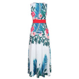 Fashion Floral Print Sleeveless Maxi Dress