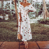 Sexy Off Shoulder Printed Dress