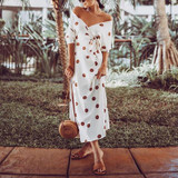 Sexy Off Shoulder Printed Dress