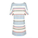 Women Striped O-Neck Mini Dress