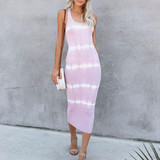 Casual Stripe Sleeveless Dress