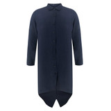Irregular Solid Color Shirt  Dress