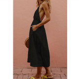 Sexy Open Back Cross Strap V-neck Strap  Dress Sexy Open Back Cross Strap V-neck Strap  Dress