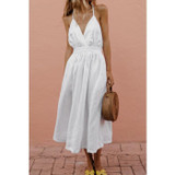Sexy Open Back Cross Strap V-neck Strap  Dress Sexy Open Back Cross Strap V-neck Strap  Dress