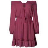Casual Off-The Shoulder Solid Color Dress Casual Off-The Shoulder Solid Color Dress