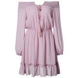 Casual Off-The Shoulder Solid Color Dress Casual Off-The Shoulder Solid Color Dress