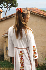 Boho Floral Embroidered V-Neck Long Sleeve Bohemia Dresses