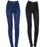 New Fashion Jeans Women Pencil Pants High Waist Jeans Sexy Slim Elastic Skinny Pants Trousers Fit Lady Jeans Plus Size
