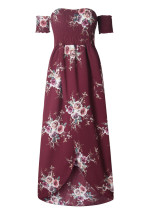 2020 Women Sexy floral Dress Summer Split  Maxi Beach Sundress Off Backless Dress Boho Long Dresses Vestidos Femme Party Long Dress