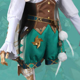 Genshin Impact Cosplay Venti Cosplay Costume Gradient Full Set Green Suit
