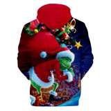 Christmas Hoodie Grinch Hoodies 3D Print Pullover Unisex Sweatshirt Causal Jacket