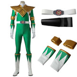 Mighty Morphin Power Rangers Costume Green Ranger Cosplay Jumpsuit Zentail Jumpsuit Zentai Bodysuit Boots Cosplay Adult