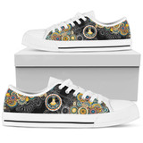 Peace Sign Color Boho Mandala Low Top Shoes