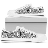 Ying And Yang Mandala Boho Low Top Shoes