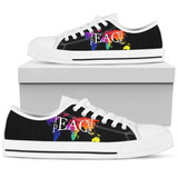 Teach Peace Hippie Boho Low Top Shoes