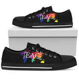 Teach Peace Hippie Boho Low Top Shoes