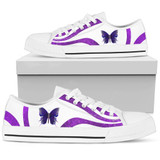 Purple Butterfly Low Top Shoes