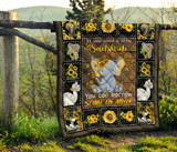 Sunshine sunflower elephant quilt for bedding