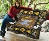 Sunshine sunflower elephant quilt for bedding