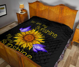 You are my sunshine sunflower quilt for bedding