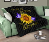 You are my sunshine sunflower quilt for bedding