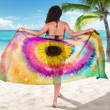 Tie Dye Sunflower Bikini Cover Travel Swim Sarong for women