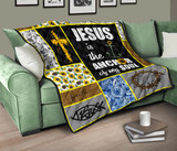 Jesus is the anchor of my soul sunflower quilt for bedding