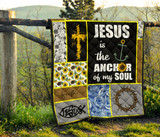 Jesus is the anchor of my soul sunflower quilt for bedding
