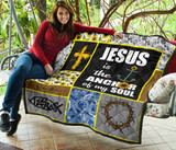 Jesus is the anchor of my soul sunflower quilt for bedding