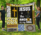 Jesus is the anchor of my soul sunflower quilt for bedding