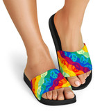 Peace Sign Tie Dye Slide Sandals