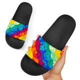 Peace Sign Tie Dye Slide Sandals