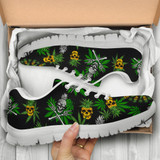 Pineapple Cannabis Skull Skeleton Sneaker Black