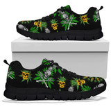 Pineapple Cannabis Skull Skeleton Sneaker Black