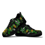 Pineapple Cannabis Skull Skeleton Sneaker Black