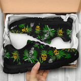 Pineapple Cannabis Skull Skeleton Sneaker Black
