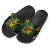 Pineapple Cannabis Skull Skeleton Slide Sandal